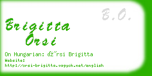 brigitta orsi business card